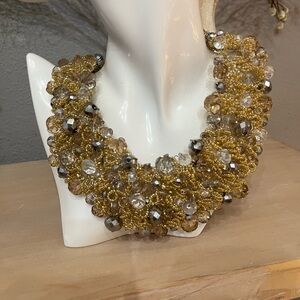 Elegant Gold Beaded Necklace